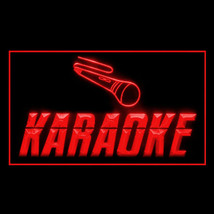 140004B Karaoke Box Caf? Microphone Hot Cheering Fun Solo Bar Pub LED Light Sign - £17.17 GBP