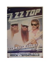ZZ Top Poster Tour Can&#39;t Stop Rocking 1986 Koln - $134.46