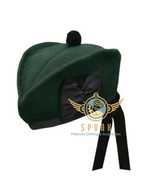 SCOTTISH solid Green Wool GLENGARRY Kilt CAP 100% Wool Kilt Hat Glengarr... - $49.00
