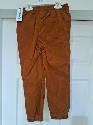 Carter's Boys Straight Corduroy Pants Joggers Size 5 Brown Pullup Sweatpants Item image 2