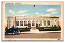 Post Office Building Fall River Massachusetts MA Linen Postcard N26 - £2.33 GBP