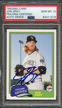 2018 Topps Archives #215 Jon Gray Signed Card PSA Slabbed Auto 10 Rockies - £54.84 GBP