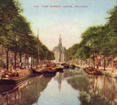 Turf Market Hague Holland Antique Postcard Unposted - $9.96