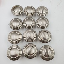 Lot of 8 Nantucket Cabinet Drawer Knob Brushed Satin Nickel Silver Stainless 1&quot; - $29.65