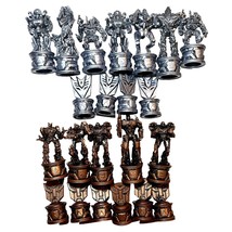 22PC Transformers Chess Incomplete Decepticons Autobots Optimus Prime Me... - $14.68