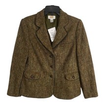 Talbots Womens Jacket Adult Size 10 Petites Brown Green Long Sleeve Pock... - £43.46 GBP