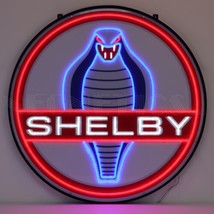 Shelby Cobra Round 36 Inches Handmade Led Flex-Neon Sign Light In Steel Can - £399.59 GBP