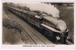 Postcard RPPC Pacific No 6229 Streamlined Royal Scot - $5.64