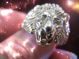 HAUNTED RING MIGHTY LION KING OF WEALTH  & PROTECTION POWER SECRET OOAK MAGICK image 2