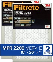 Filtrete 16X20X1 Furnace Air Filter Mpr 2200 Merv 13, Healthy Living Elite - £47.24 GBP