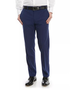 Vince Camuto Mens Slim-Fit Stretch Wrinkle-Resistant Suit Pants Blue Che... - £47.18 GBP