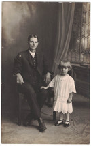 Real Photo Postcard of Uncle Bert &amp; Katie on Back - RPPC postcard Early ... - £5.79 GBP