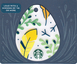 Starbucks 2018 Yellow Feather Easter Egg Collectible Gift Card New No Value - £2.38 GBP