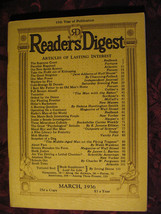 Readers Digest March 1936 Lowell Thomas Irving Stone Arturo Toscanini David Ewen - £6.45 GBP