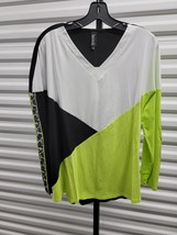 Berek three color fun tunic in BLACK WHITE LIME - size XL - £43.66 GBP