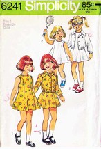 Girl&#39;s DRESS &amp; UNLINED JACKET Vintage 1974 Simplicity Pattern 6241 Size ... - £9.39 GBP