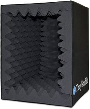 Troystudio Portable Vocal Booth, Large Foldable Microphone Isolation Shield, - £43.47 GBP
