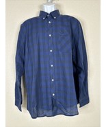 Ben Sherman Heritage Men Size L Dark Blue Button Up Shirt Long Sleeve Pocket - £9.11 GBP