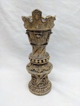 Vintage 1999 Decrotive Ceramic King Chess Piece With Green Felt Bottom 6&quot; - £34.88 GBP