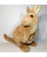 Dakin Mama Kangaroo &amp; Baby Joey Plush Brown Stuffed Animal Vintage Toy 15&quot; - $82.30 CAD