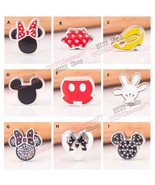 Disney Mickey &amp; Minnie Mouse Icon Petites Charms 925 Sterling Silver wit... - $6.90