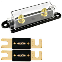 1/0/4/8 Gauge Anl Fuse Holder With 2 Pack Gold Plated 80 Amp Anl Fuse - £12.95 GBP