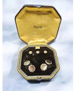 Krementz Mother of Pearl MOP Gold Tuxedo Shirt Stud Set 5 pcs - £395.55 GBP