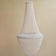 Bead Seashell chandelier,Bohemian Seashell Chandelier, Seashell Lamp Tear Drop - £166.15 GBP+