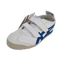 Asics Onitsuka Tiger Lther Mexico 66 Hook Loop Little Kids White Vintage Size 3C - £39.05 GBP