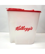 Kelloggs Cereal Storage Container Red Lid Vintage 1996 Dispenser Fresh Keeper - £15.96 GBP