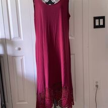 Kate &amp; Mallory Women&#39;s 2XL Red Hi-Low Lace Detail Sleeveless Dress - $272.41 MXN