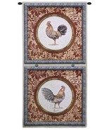 26x52 PLUMAGE I Rooster Chicken Farm Country Tapestry Wall Hanging - £93.03 GBP
