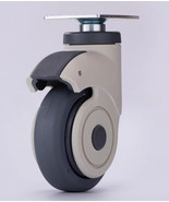 4&quot; 5&quot; Medical Single Casters, Swivel &amp; Total Brake, Plate Mount Caster W... - $25.43+