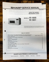 Sharp R-1850 R-1851 Microwave  Service Manual *Original* - $14.47