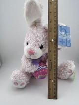 Burton &amp; Burton Pink Bunny 8 In Plush Stuffed Animal Rabbit Striped Ears Egg Tag - £6.07 GBP