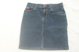 Tommy Hilfiger Womens Jean Skirt Dark Denim In Size 5 or 28&quot; Length 17&quot; - $19.80