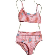Buddy Love Small Pink Sarah Scoop Neck High-Waisted Bikini Grace Bay 2 P... - $29.57