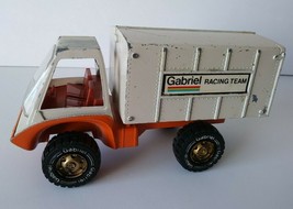 Vintage 1975 GABRIEL RACING TEAM Die-Cast Metal Car-Hauler Truck With Ra... - $29.95