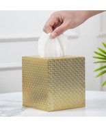 Gold Tissue Box Cover,Tissue Box Cover Square,Gold Tissue - $321.97 MXN