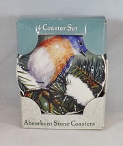Highland Graphics Absorbent Stone 4 Coaster Set -- New -- Bluebird - $21.99