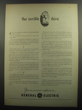 1952 General Electric Ad - Our terrible thirst - £14.72 GBP
