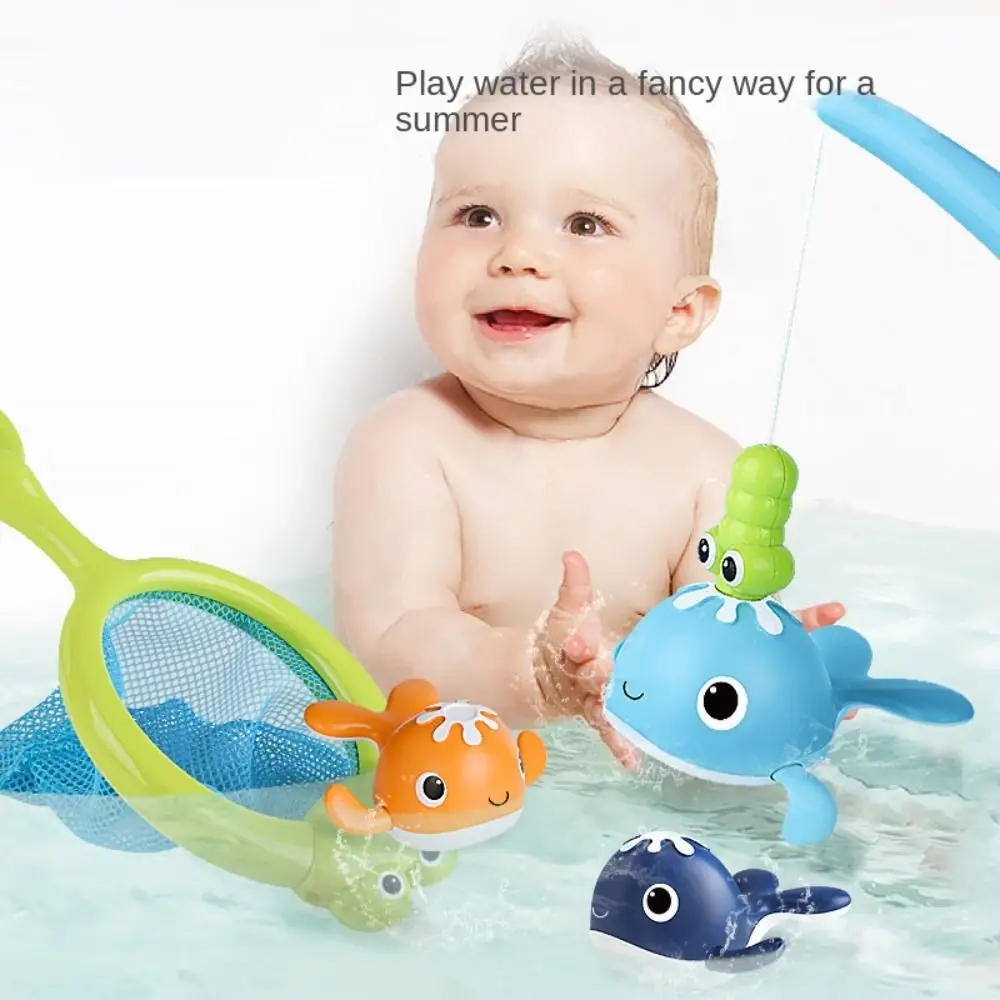 3pcs Magnetic Bath Fishing Games Funny Wind-up Swimming Water Tub Toy with - £14.65 GBP