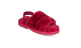 Inc International Concepts Men&#39;s Faux-Fur Slippers Red small 6-7 Indoor/... - £15.57 GBP