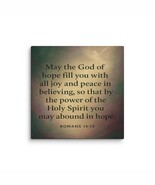 Romans 15:13 Bible Verse Canvas – Hopeful Art with Dove &amp; Spirit Glow - $42.00+