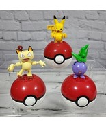 Mega Construx Pokémon Character Figures Lot Pikachu Meowth Oddish With B... - £27.60 GBP