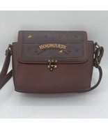 Loungefly Harry Potter Hogwarts Purse Bag Icons Brown With Strap Faux Le... - $711.31 MXN