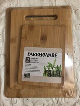 Farberware 3-Piece Bamboo Cutting Board Set in Assorted Sizes - £25.48 GBP