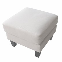 Stylish Fabric Ottoman Beige for Living Room Decor Accessory - $291.91 CAD