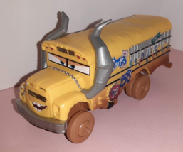 Disney Pixar Cars Miss Fritter 6&quot; School Bus Crazy 8 Crashers Mud Derby - £10.26 GBP