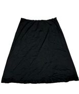 Vintage Vanity Fair Black Satin Knee Length Lace Hem Skirt Size 5 - €16,47 EUR